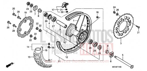 REAR WHEEL CRF450RB de 2011